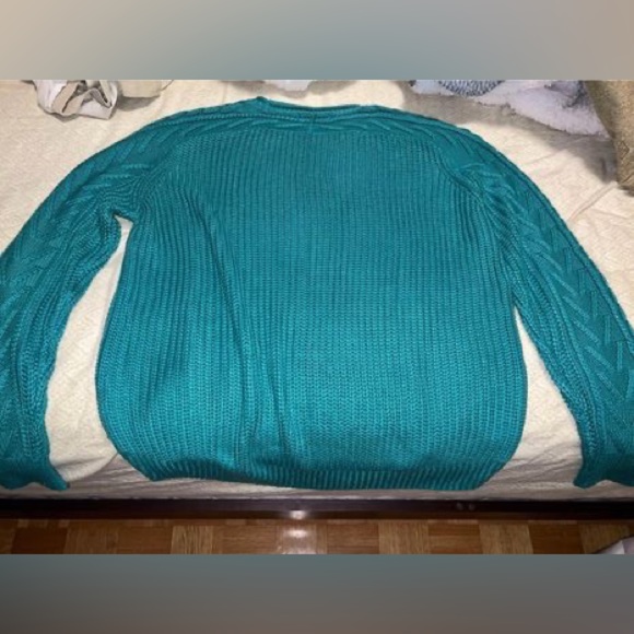 Crewneck turquoise sweater - Picture 4 of 4